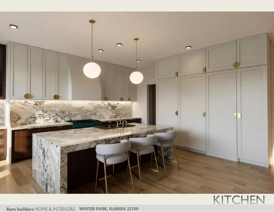 Conceptual kitchen rendering for 2147 Turkey Run